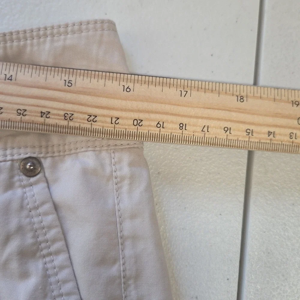 7 For All‎ Mankind Women's Ginger Wide Leg Pants Beige Size 29 100% Cotton